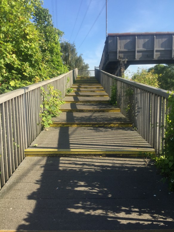Bridge with steps at Brunstane station