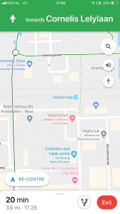 screenshot of map showing Isolatorweg