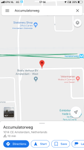 screenshot of map showing Amplifierweg