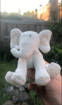 Close-up of Squeaky the elephant